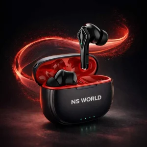 NS WORLD Thar Roxx TWS Earbuds with Mic | Game On | Touch | Type-C | Wireless Earphones Bluetooth Gaming Headset (Black, True Wireless)